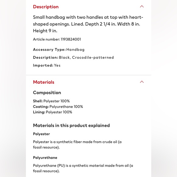 H&M patent and faux croc handbag heart - Picture 5 of 8